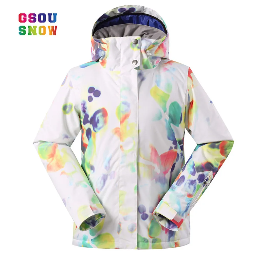 

Gsou Snow Ski Jacket Women Thicken Warmth Winter Snowboard Jacket For Mountain Skiing Snow Coats Female Waterproof Ski Clothes