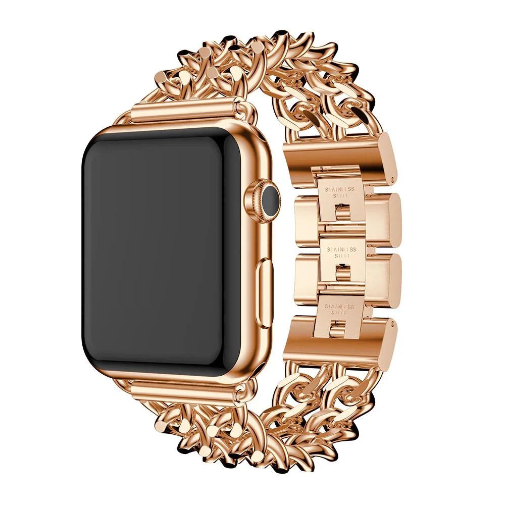Браслет для часов из нержавеющей стали Apple Watch 42 38 мм 40 44 ремешок iwatch серии 4/2/1