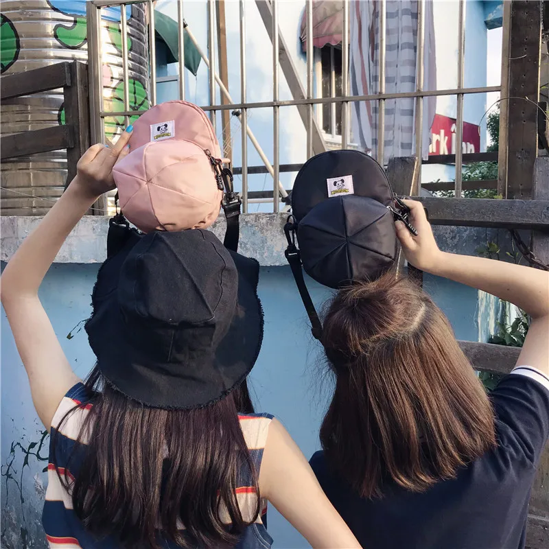 Menghuo New Hot Model Hat Shape Women Nylon Crossbody Bag Cute Handbags Shoulder Bags Creative Lady Messenger Cross body BagsIMG_2440