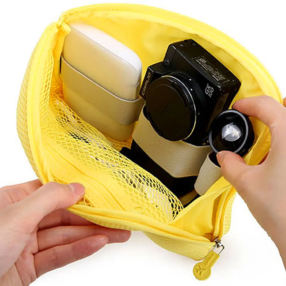 النايلون السفر المنظم الالكترونيات كابل رقمي للجنسين التجميل متعددة الوظائف ماكياج المنظم حقيبة المرأة الرجال شبكة حقيبة التخزين