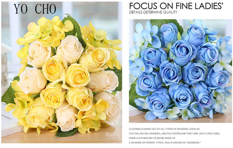 rose artificial peony hydrangea flower bouquet bridal wedding home decoration (6)_