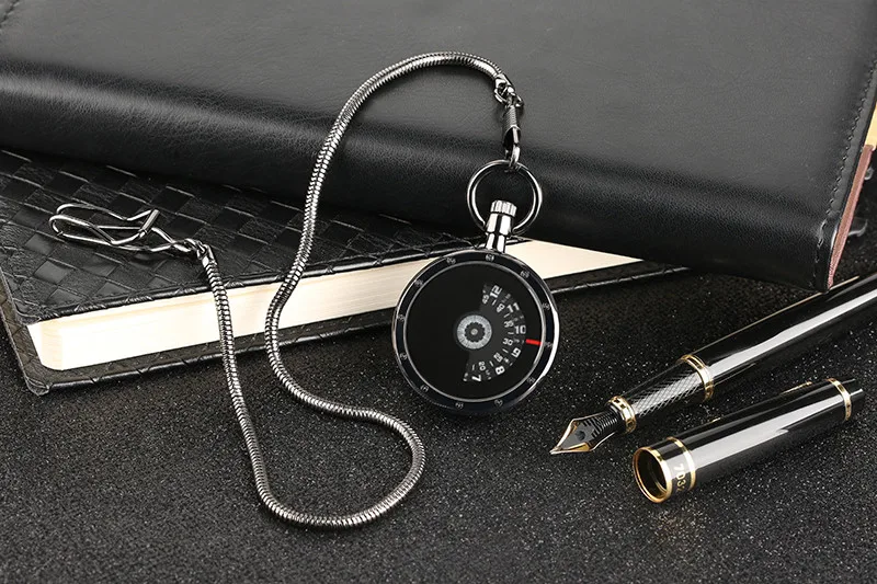 Современные Винтаж кварцевые карманные часы проигрыватели уникальный дизайн Подвесные часы с цепочкой специальный подарок для Для мужчин