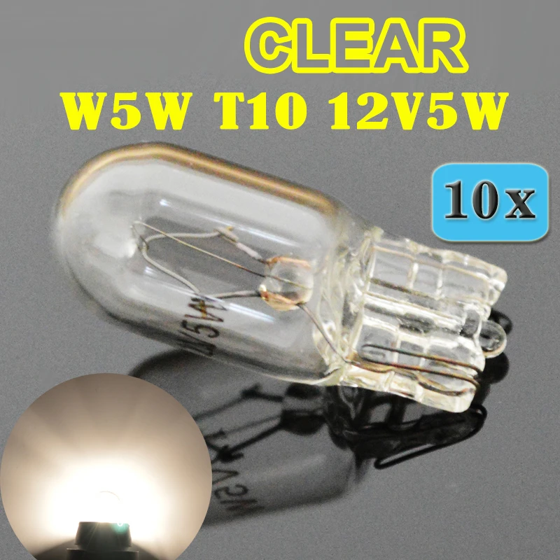 10x Hot W5W T10 501 194 Side Marker Light Amber Glass Bulb Car Halogen Bulbs 12V 10x Hot W5W T10 501 194 Side Marker Light Amber Glass Bulb Car Halogen Bulbs 12V