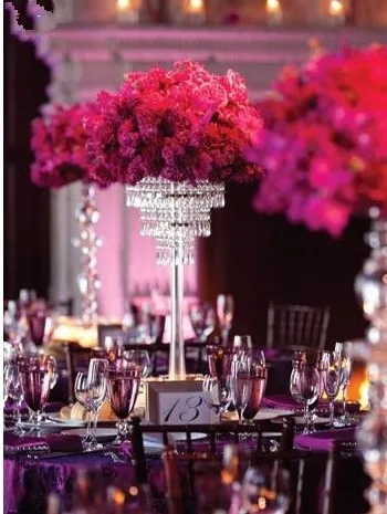 

80cm Tall transparent Wedding Crystal Flower Vase Table Centerpieces