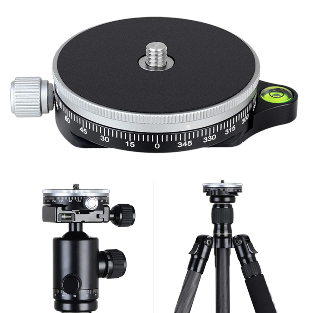 

Portable Ball Shaped Durable Panorama Board Base Plate Grooved Holder Easy Install Rotation With Screw Practical Small Round