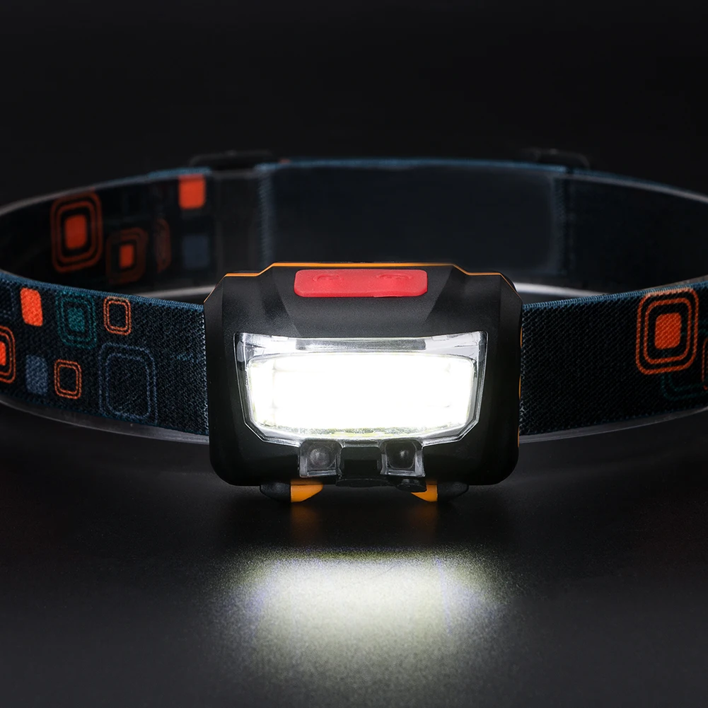 Mini 3800lm COB LED Rechargeable Headlamp Finger Induction Headlights Head Light Lamp Built-in 2000mah Battery USB lines