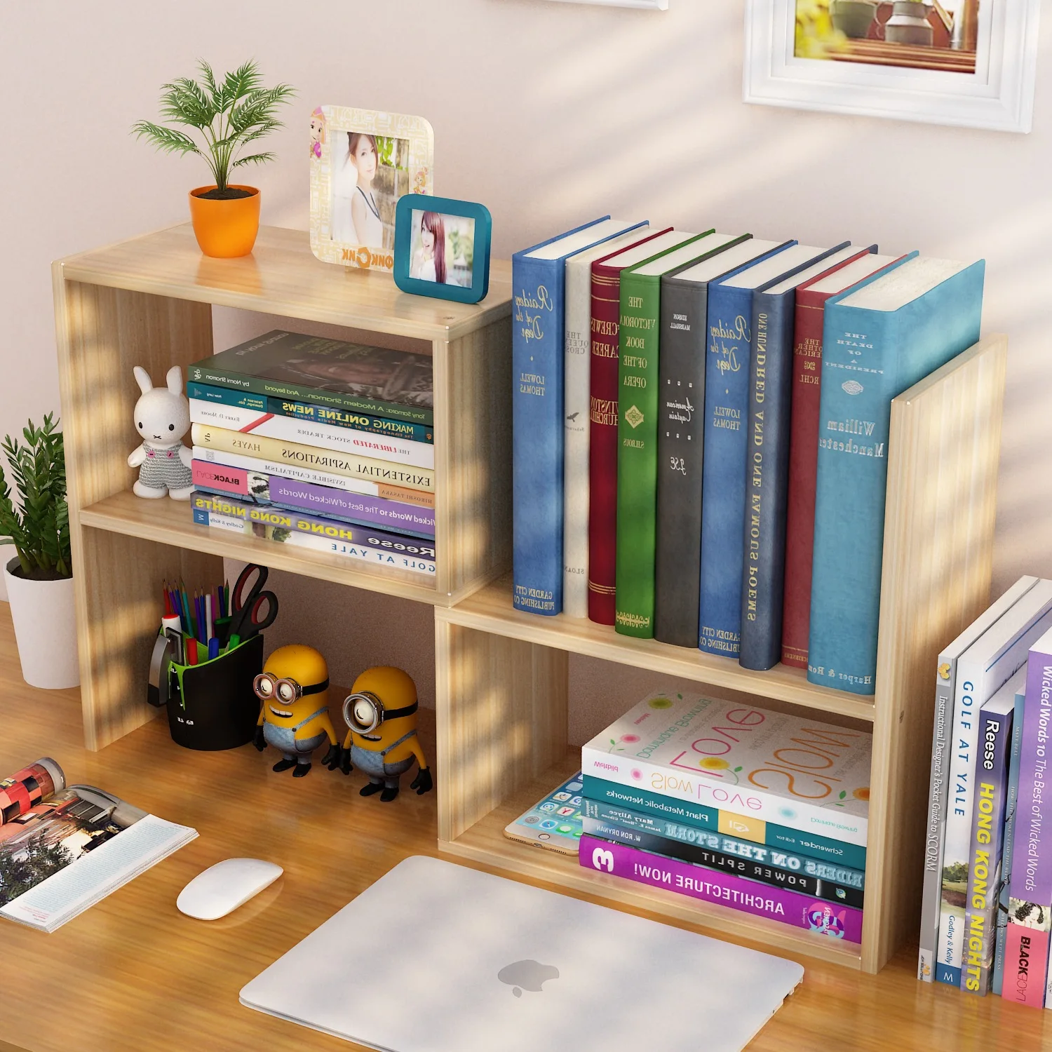  Simple  Modern Student Table Bookshelf  Simple  Combination 