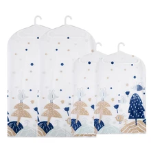 Clothing Dust Cover Garment Bags Pack Of 2 Translucent Hanging Garment Bag Hanging Clothes Protector Suitable For Wardrobe Sto