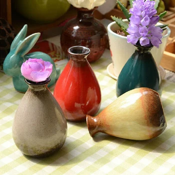 

Japanese Ikebana Flower Vase,Ceramic Art Vase, Meditation Art Display Vase 4x3inch, Home Decor