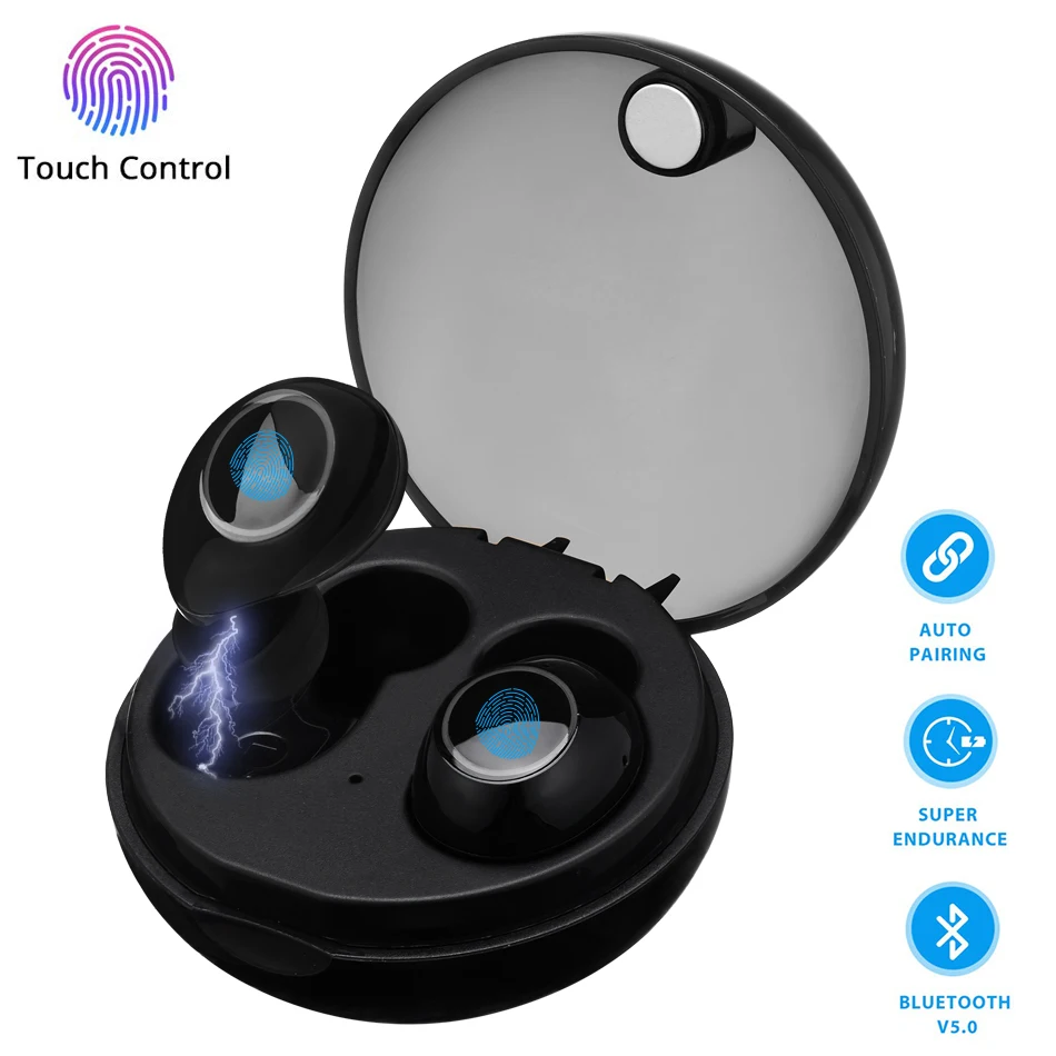 Беспроводные наушники TWS 5 0 HD стерео беспроводные bluetooth спортивные вкладыши