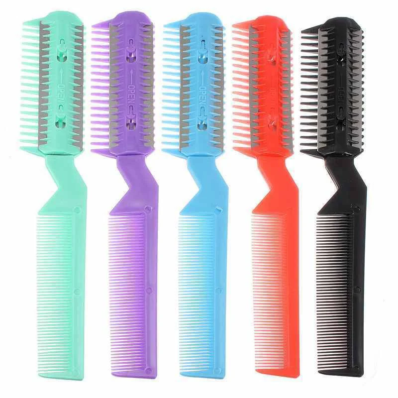 

Free Shipping 1 pcs Professional Hair Razor Comb Scissor Professional Home Thinning Trimmer Hairdressing M02201