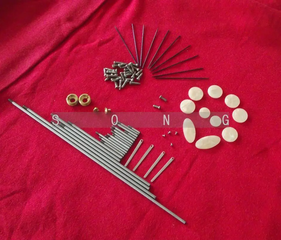 

Tenor saxophone repair parts Rollers screws Spring and key buttons inlays