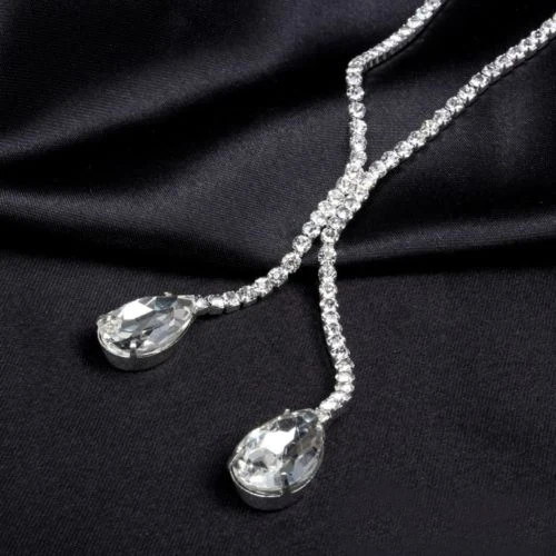 Горячий свадебный кристалл, стразы ожерелье серьги покрытые ювелирные наборы