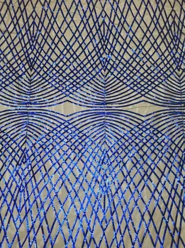 

African French Lace Fabric High Quality 2019 Nigerian Lace Fabrics For Wedding 2018 With Sequins Gold Line Swiss Lace Fabric