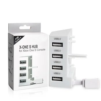 

4 Port USB Hub 2.0 for Xbox One Slim S - 4 Ports USB Splitter Expansion Adapter for Microsoft XB1 S