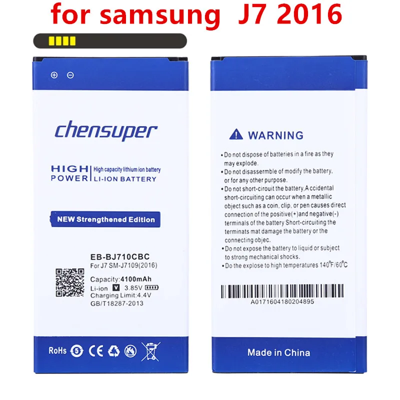 

chensuper 5000mAh EB-BJ710CBC Battery for samsung Galaxy J7 2016 Edition SM-J7109 J7108 J7008 J7009 J700F