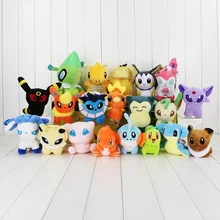 20Pcs Lot Mew Snorlax Dragonite Psyduck Mudkip Charizard Lapras Sylveon Eevee Celebi Plush Dolls Toys Stuffed