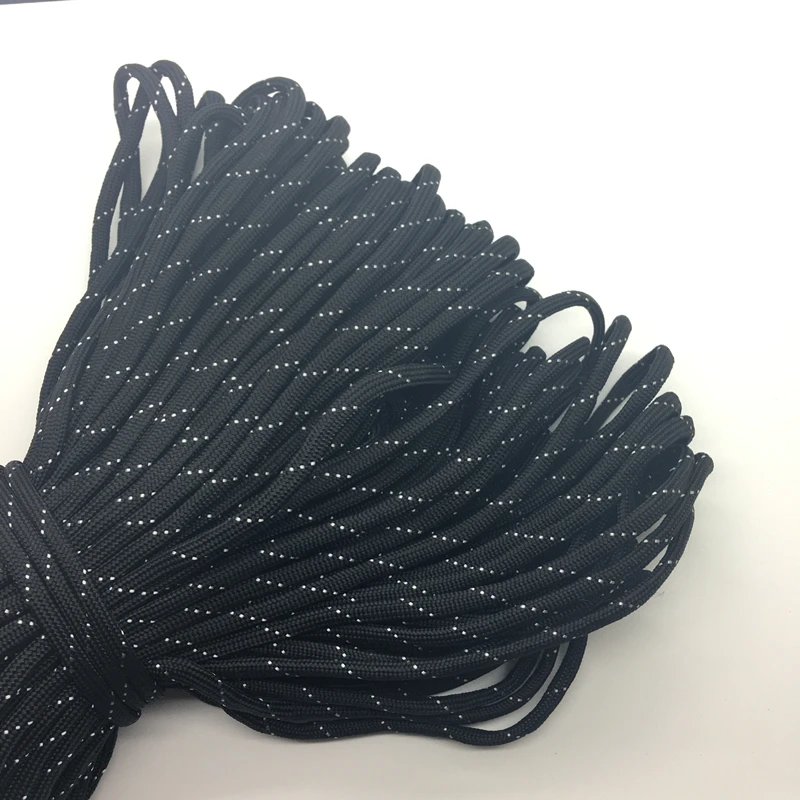 

10yards/Lot Mix color Paracord Bracelets Rope 7 Strand Parachute Cord CAMPING HiKING Black+White