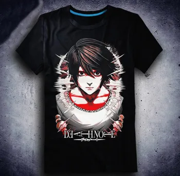 

2018 New Death Note T-shirt Anime Yagami Light T shirts Fashion Cartoon Cosplay Tops Tees
