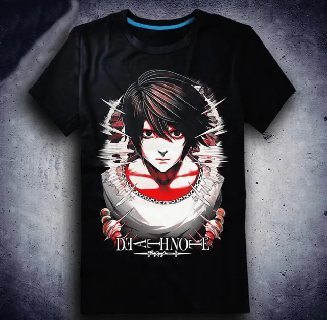 2018 New Death Note T Shirt Anime Yagami Light T Shirts Fashion Cartoon 