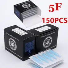 150 шт 5FT одноразовые татуировки Советы плоские насадки для татуировки одноразовые трубки синий наконечник татуировки поставка