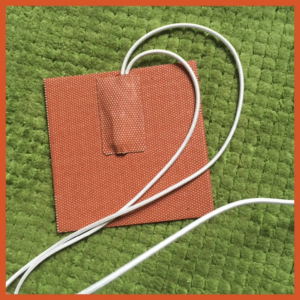 100x100mm 100w 12v, W/ 80 Deg C Thermostat, Universal Flexible Silicone Heater Mat/pad/element