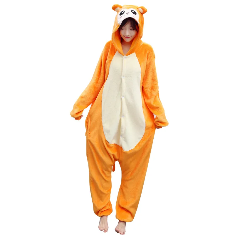 Kigurumi Monkey Pajama Свободные Комбинезоны для взрослых в виде животных для женщин и мужчин пара зимних пижам Kegurumi Пижама Фланелевая Пижама