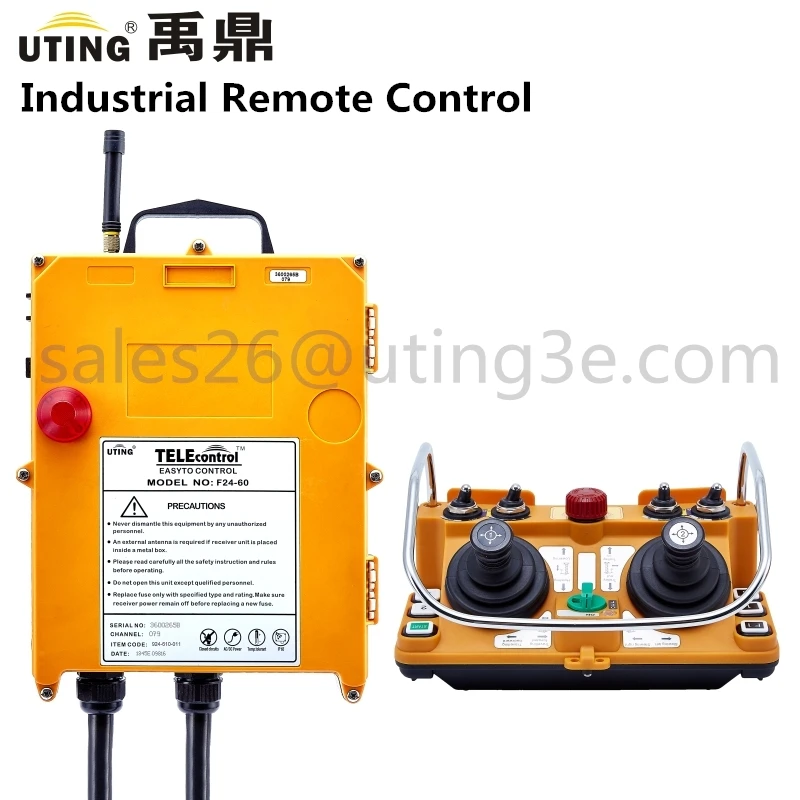 

F24-60 Industrial Universal Wireless Radio Remote Control 5 Steps speed Joystick 12V AC/DC hoist crane 1 transmitter 1 receiver