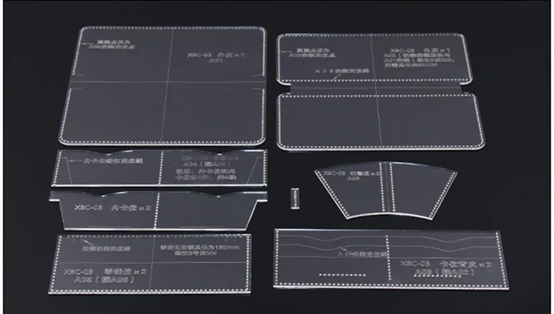 1 Набор DIY кожаный кошелек на молнии ПВХ шаблон кожа Ремесло Швейные узоры аксессуары
