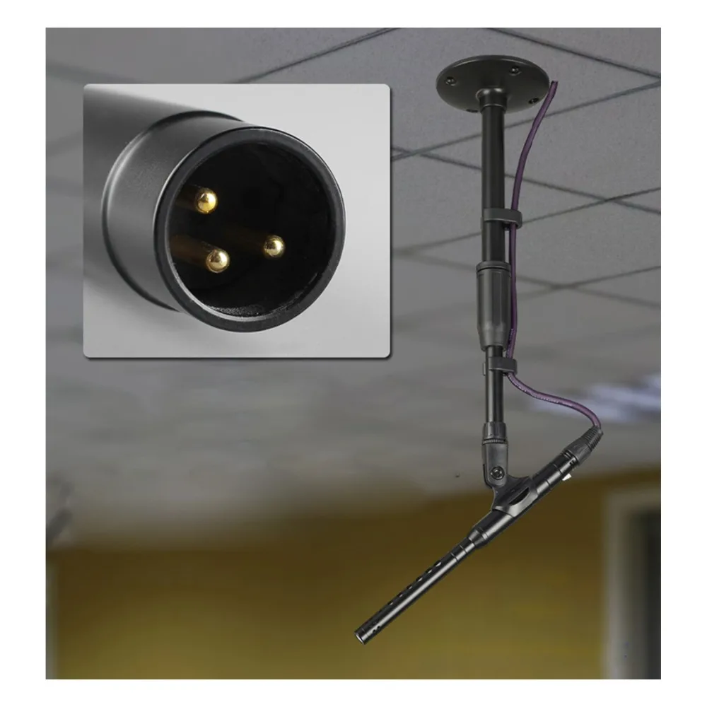 

621002 Overhead hanging long-distance pickup condenser microphone with retractable bar support 48V phantom power supply