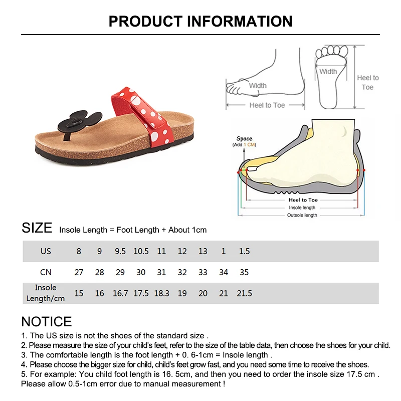 New Girls Slippers Cartoon Minnie Mickey Dot Cork Flip Flops Casual Comfortable Fashion Summer Kids Sandals For Toddler New Girls Slippers Cartoon Minnie Mickey Dot Cork Flip Flops Casual Comfortable Fashion Summer Kids Sandals For Toddler