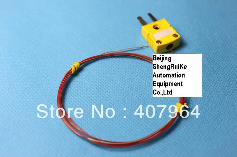 

TT-K-36-SLE K type thermocouple with OMEGA Connector ,2*0.127mm, length 1M