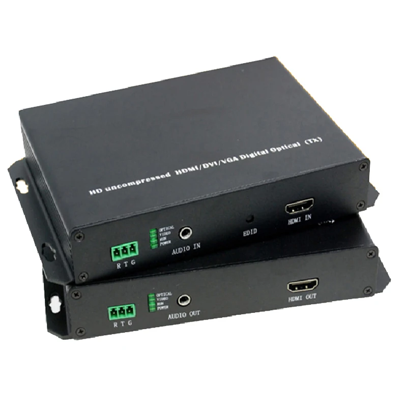 HDMI Optical transmitter and receiver with USB mouse and keyboard Extender Single Mode Single Fiber 10km 1080P KVM