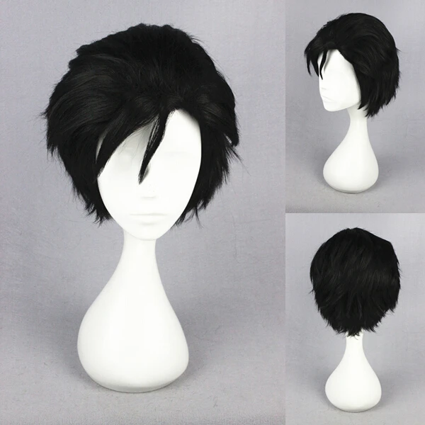 naruto outfits Haikyuu!! 30cm Tetsurou Kuroo Tetsurou Short Black Styled Synthetic Hair Cosplay Wig Heat Resistance Costume Wigs+ Wig Cap Anime Costumes