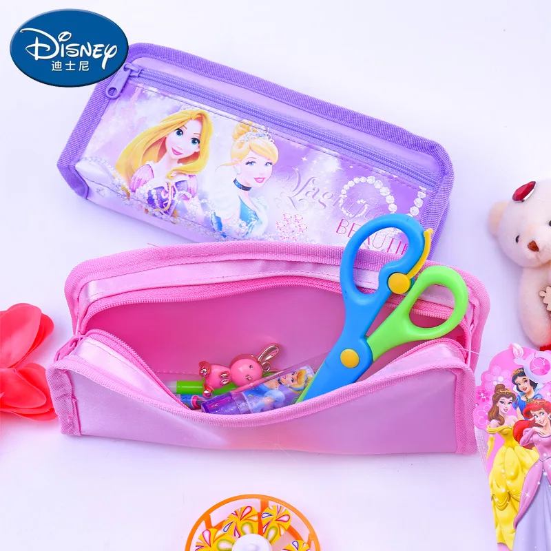  Disney Princess Pencil Bag Elementary School Korean Stationery Box Soft Pen Box Kindergarten Statio - 33050761455