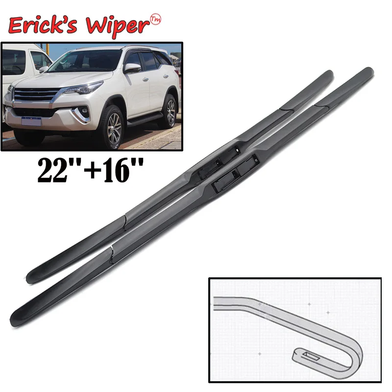 

Erick's Wiper Front Hybrid Wiper Blades For Toyota Fortuner AN150 AN160 2015 - 2020 2019 2018 2017 Windshield Windscreen 22"16"