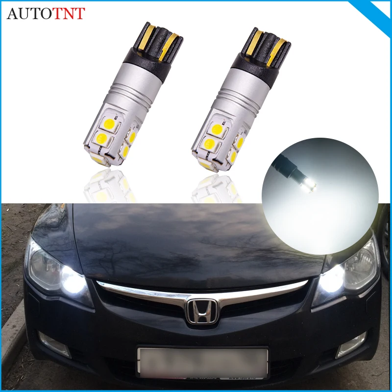 2 шт. T10 led w5w лампа светильник 194 168 12 в 6000K canbus без ошибок для Honda Accord евро R купе тип