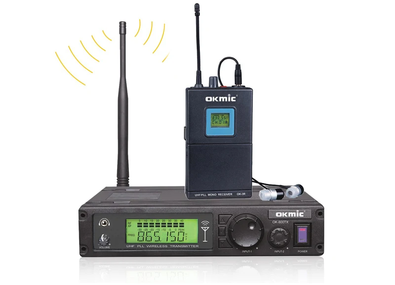Новинка передатчик okmic OK-800TX OK-3R UHF/PLL 32/96 каналов моно беспроводные