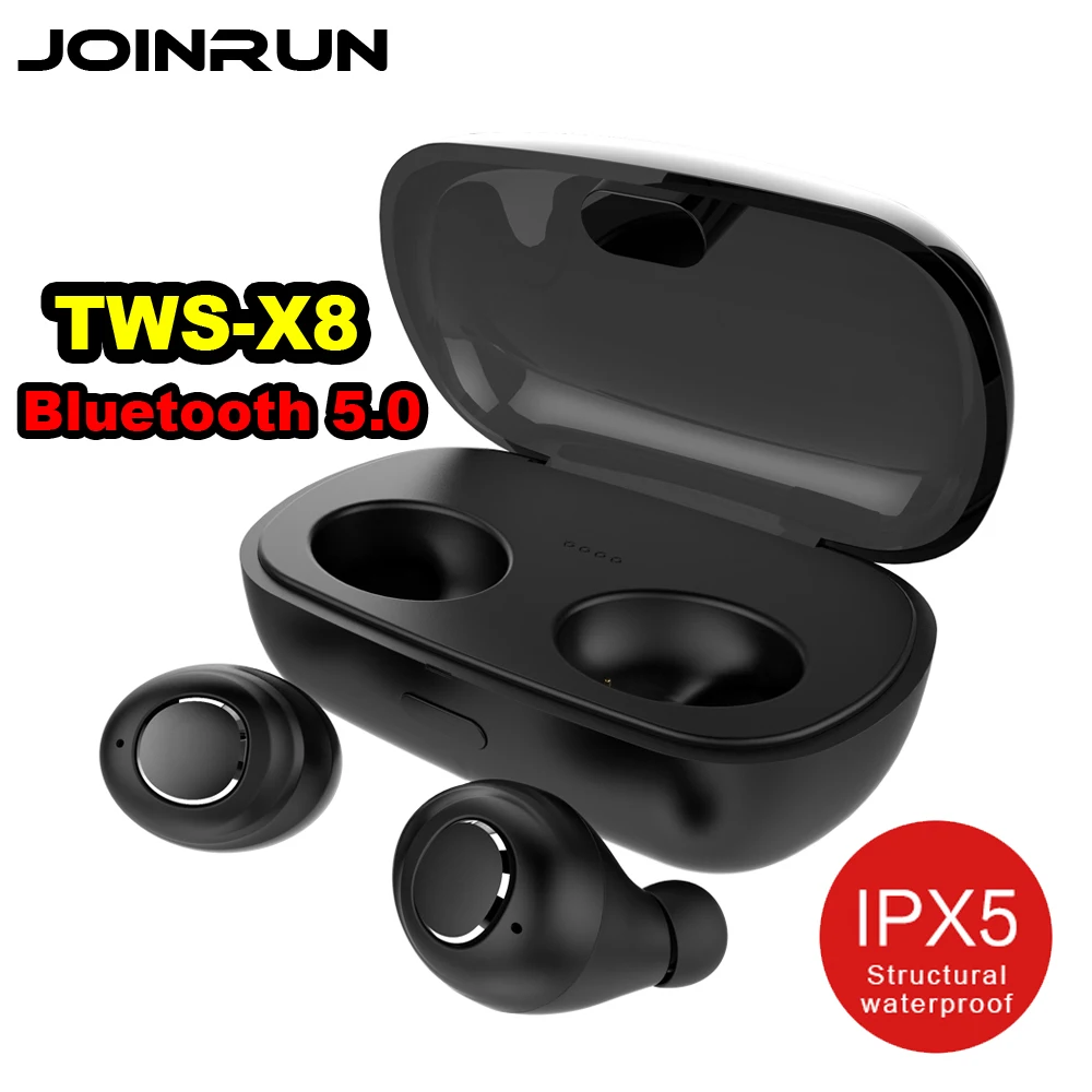 

TWS X8 Bluetooth 5.0 In-Ear Wireless Mini Bluetooth Earphone Waterproof Sports Smart Connection Headset With Charging Box
