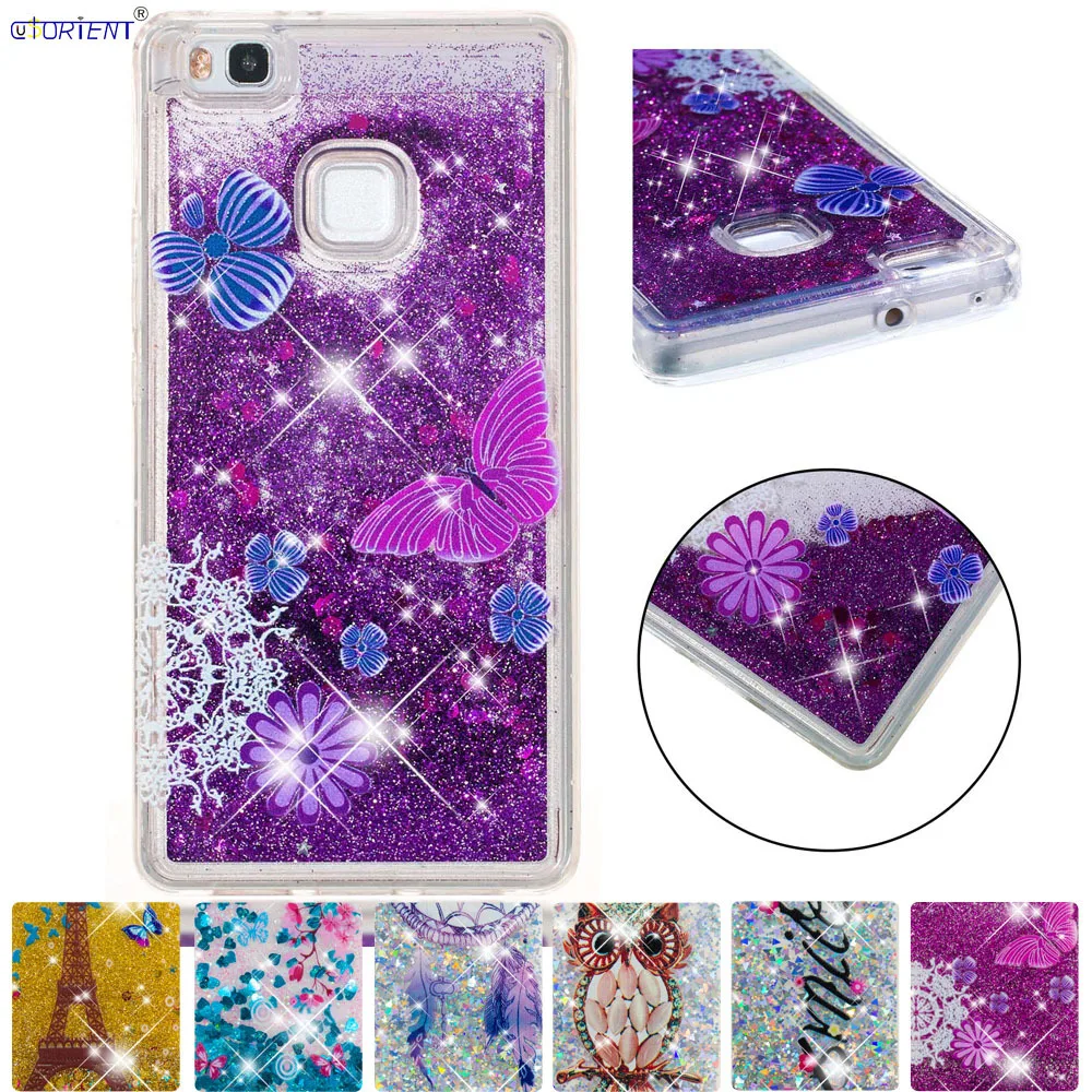 

Dynamic Liquid Cover for Huawei P9 Lite G9 Lite Quicksand Glitter Soft Case VNS-L21 VNS-L31 Cute Bling Bumper Cases VNS L21 L31