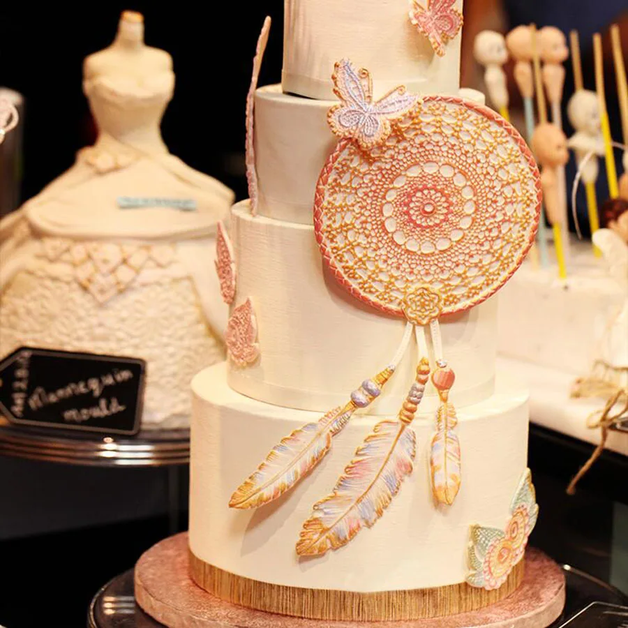 

1PCS Feather Pendant Silicone Mold 3D Craft Wedding Fondant Cake Decorating Tools Sugar Paste Candy Chocolate Clay Molds D054