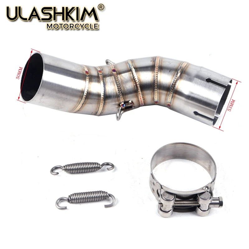 

Motorcycle Full Exhaust System Escape Middle Link Pipe Muffler Slip On For kawasaki Z900 Ninja900 2017 2018 Q