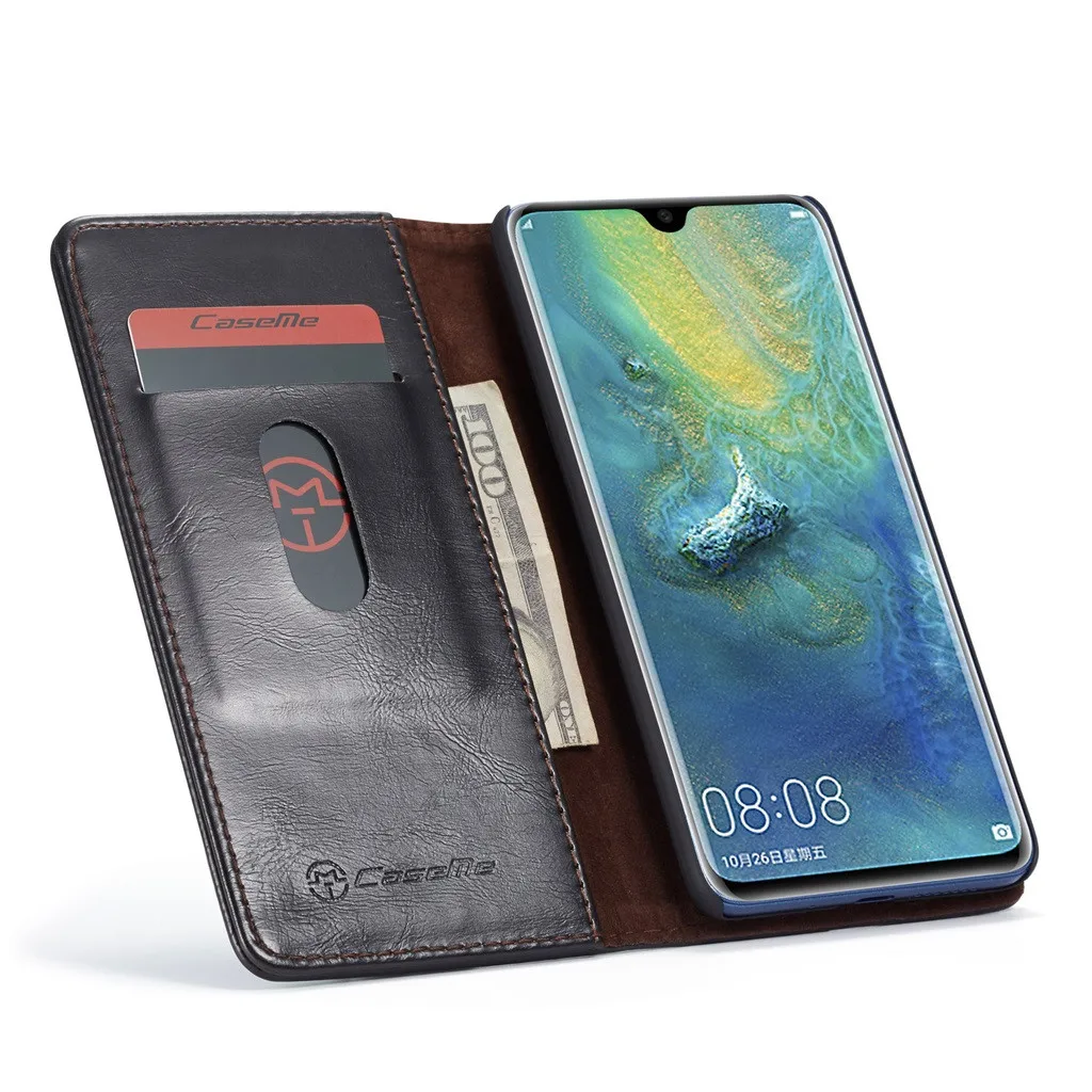 Принципиально чехол для huawei mate 20 Роскошный кожаный чехол 2-в-1 2 слота кожаный держатель для мобильного телефона складной чехол z70