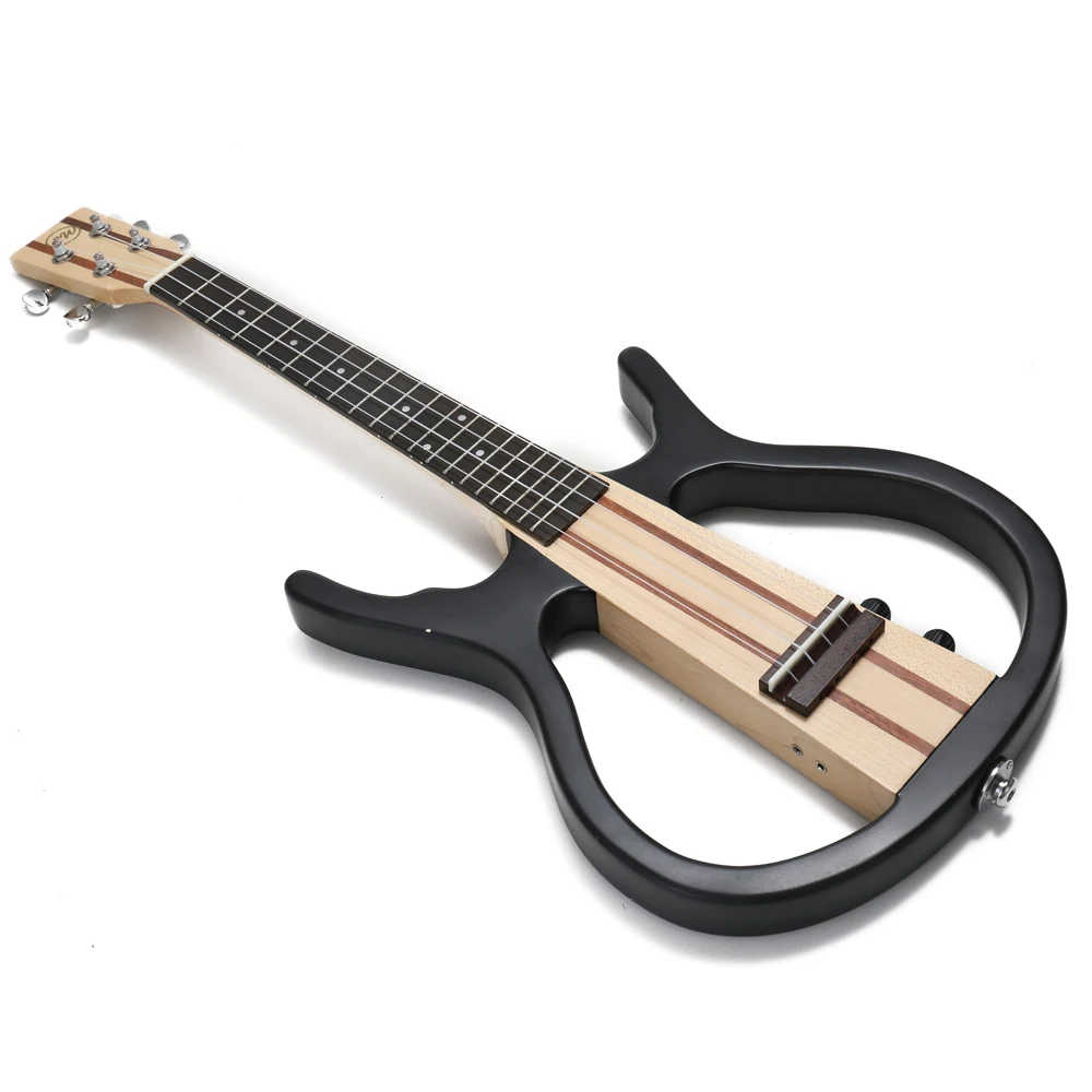 2" Гавайские гитары укулеле 4 струны акустическая электрическая укулеле мини-гитара Подключите наушники и динамик укулеле для производительности
