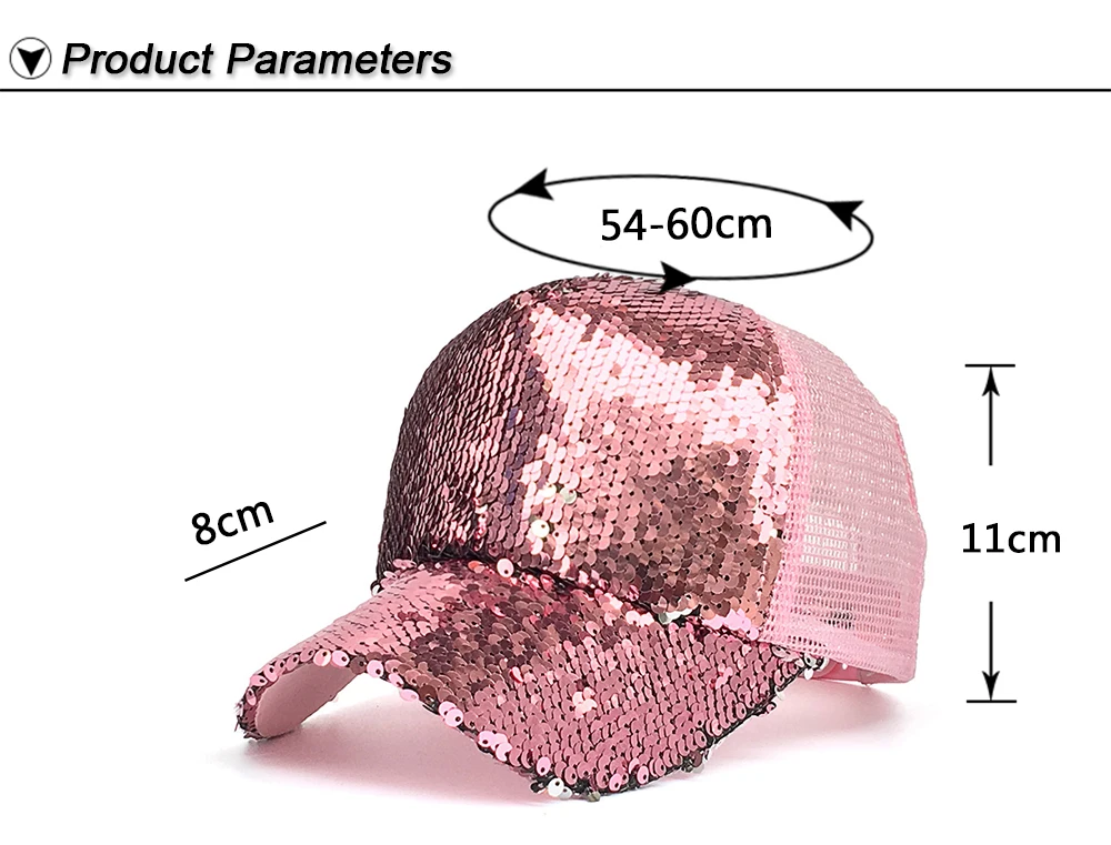 JOYMAY 2018 весна лето новый шляпа от солнца модный стиль женщина любимая Блестящий глиттер сетчатая бейсболка Кепки Повседневное досуга шляпу