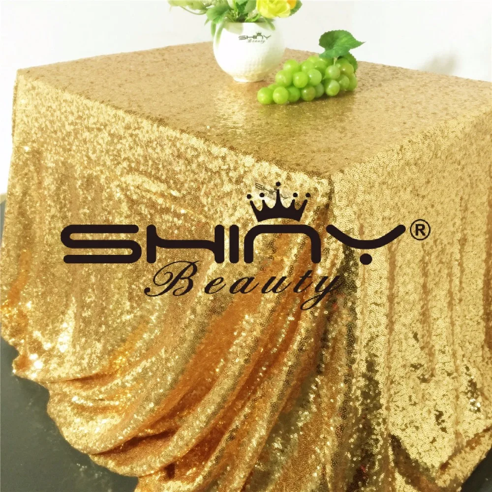 90*156 بوصة (225*390 سنتيمتر) الذهب/ارتفع الذهب/الفضة/الوردي/الأزرق الملكي الترتر سماط مستطيل بريق غطاء الطاولة ل حزب/ الزفاف/