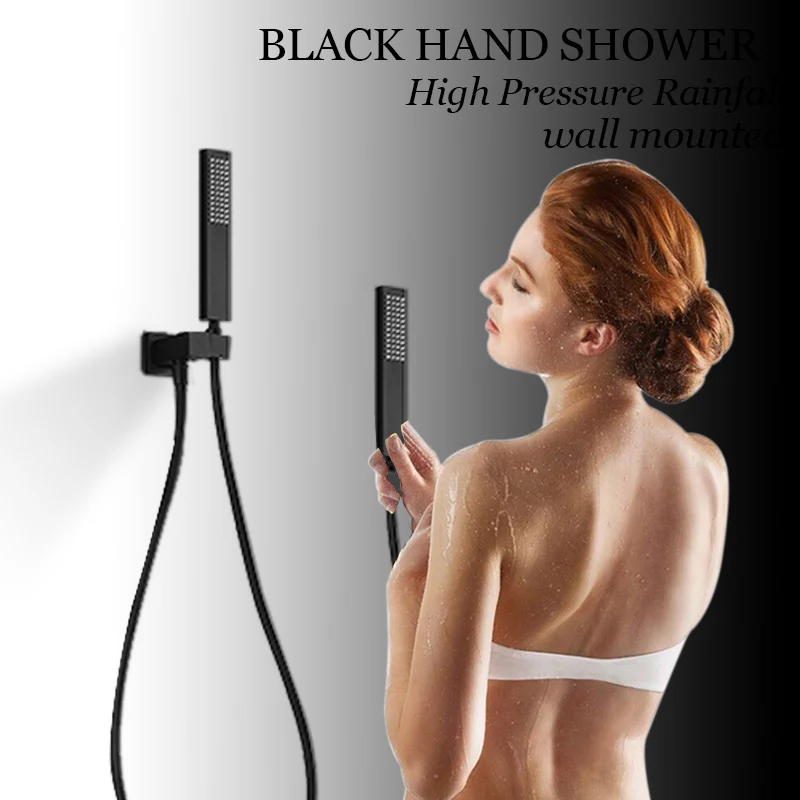 Senlesen Бронзовый латунный смеситель для душа с цифровым экраном и клапаном с настенным креплением, душевая головка W/Hand Para, наборы для душа для ванной комнаты