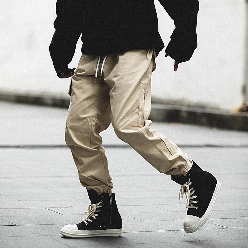 2020 Hip Streetwear Sweatpants Fit Men's Cargo Joggers Pants Men Military Style Harem Trousers Casual ABZ427 | Мужская одежда
