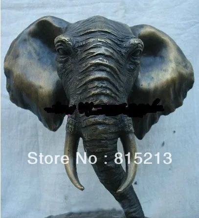 

bi00458 10inches Chinese Bronze Statue Pure Stone: Elephant Africe