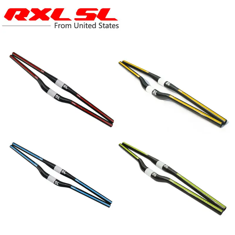 

RXL SL Bicycle Handlebar Carbon Handlebar MTB Mountain Bike 31.8mm Flat Riser Handle Bars Black 3K Glossy MTB Carbon Handlebars